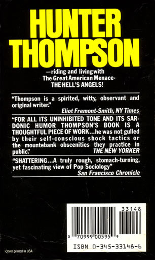 Hunter S. Thompson - Hells Angels - back